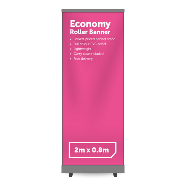 2m x 0.8m Economy Roller Banner - Standard Roller Banner - UK Banner Printing - 1