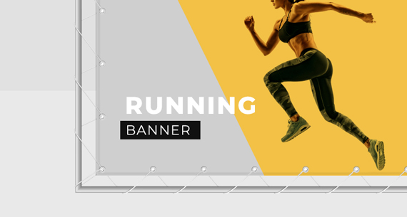 yellow and grey outdoor banner