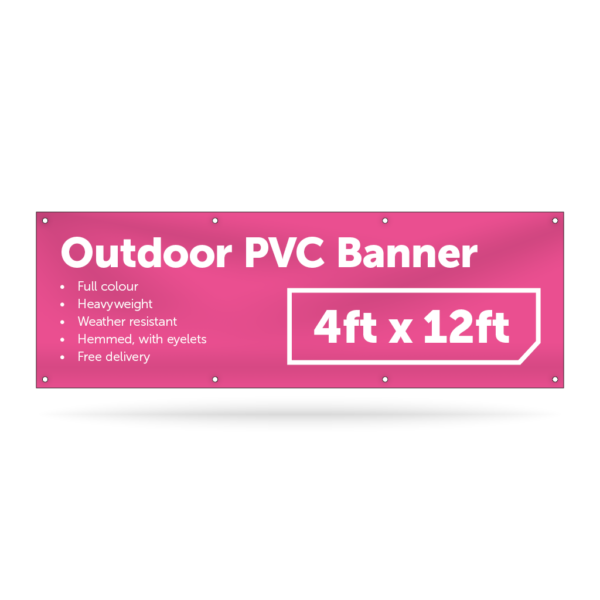 4ft x 12ft Outdoor PVC Banner - Outdoor PVC Banner - UK Banner Printing - 1