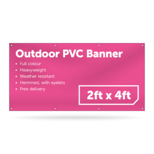 2ft x 4ft Outdoor PVC Banner - Outdoor PVC Banner - UK Banner Printing - 1