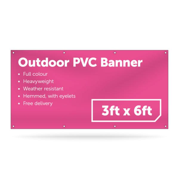 3ft x 6ft Outdoor PVC Banner - Outdoor PVC Banner - UK Banner Printing - 1