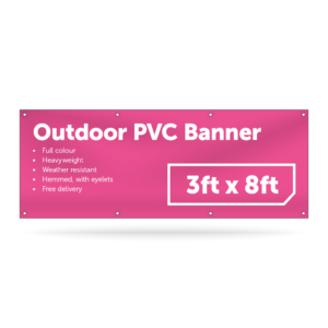 3ft x 8ft Outdoor PVC Banner - Outdoor PVC Banner - UK Banner Printing - 1