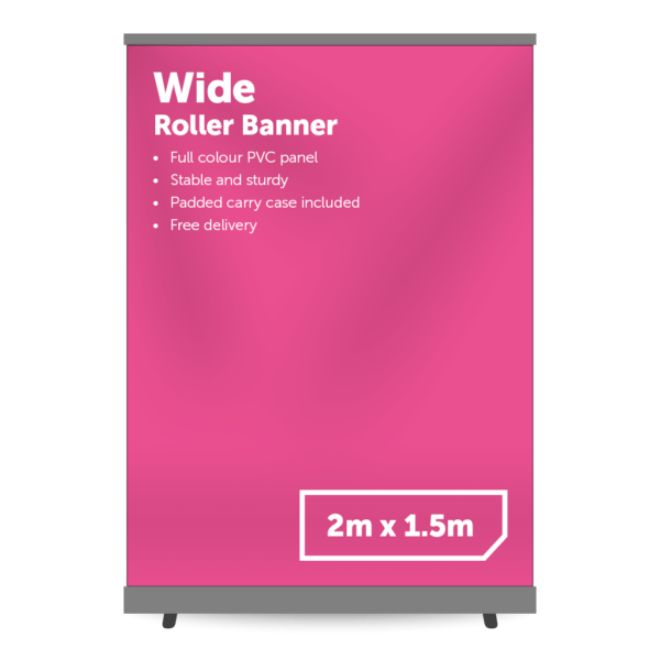 2m x 1.5m Wide Roller Banner - Wide Roller Banner - UK Banner Printing - 1