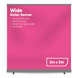 2m x 2m Wide Roller Banner - Wide Roller Banner - UK Banner Printing - 1